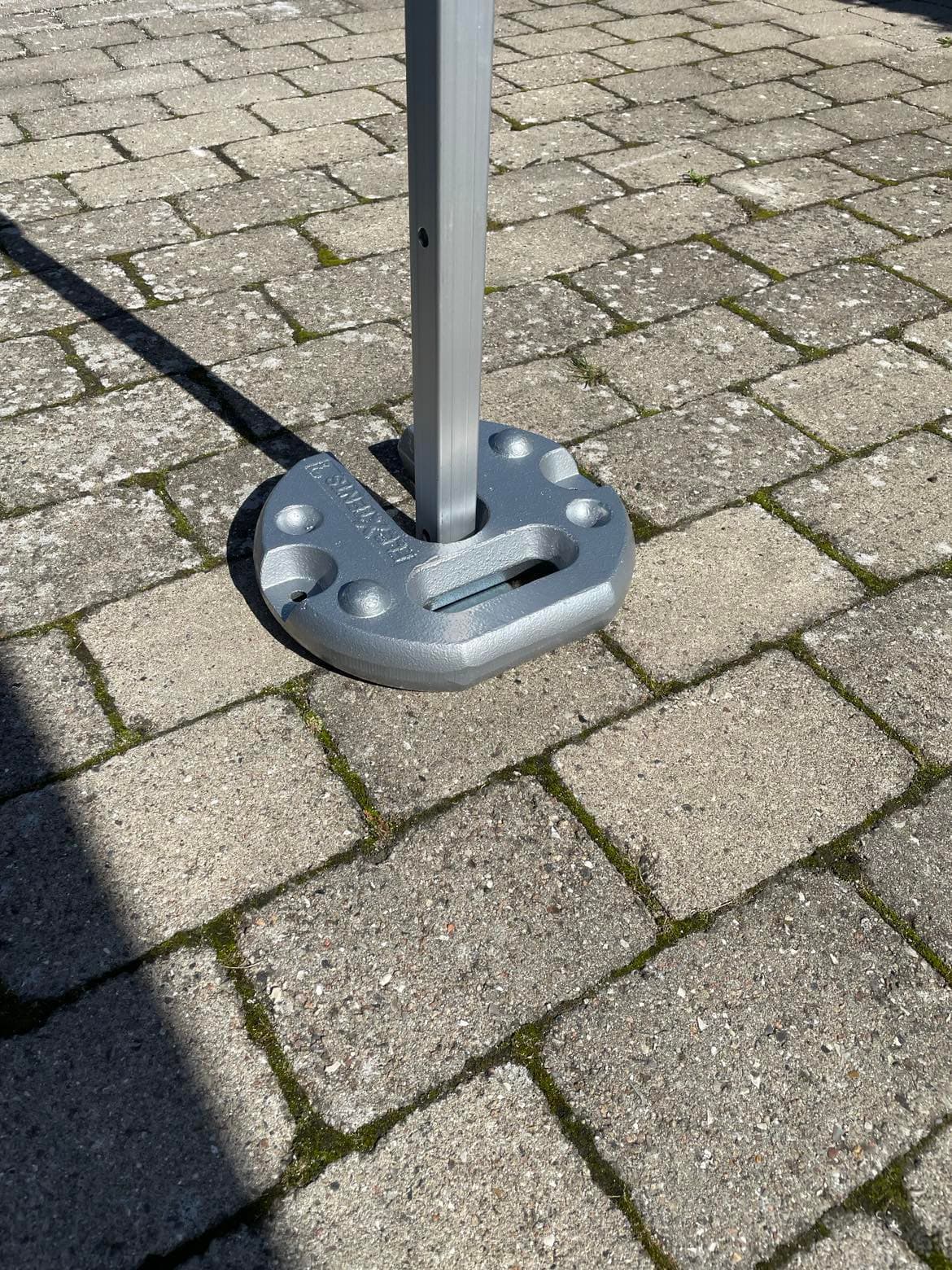 Vægtskive til foldetelt